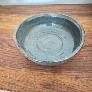 Handcrafted gray blue pottery Bowl/dish